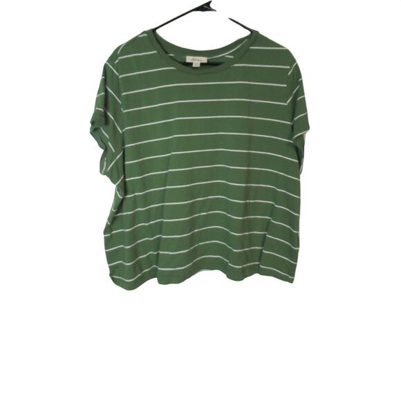 Style & Co Green and White Stripe Shirt - Picture 1 of 3